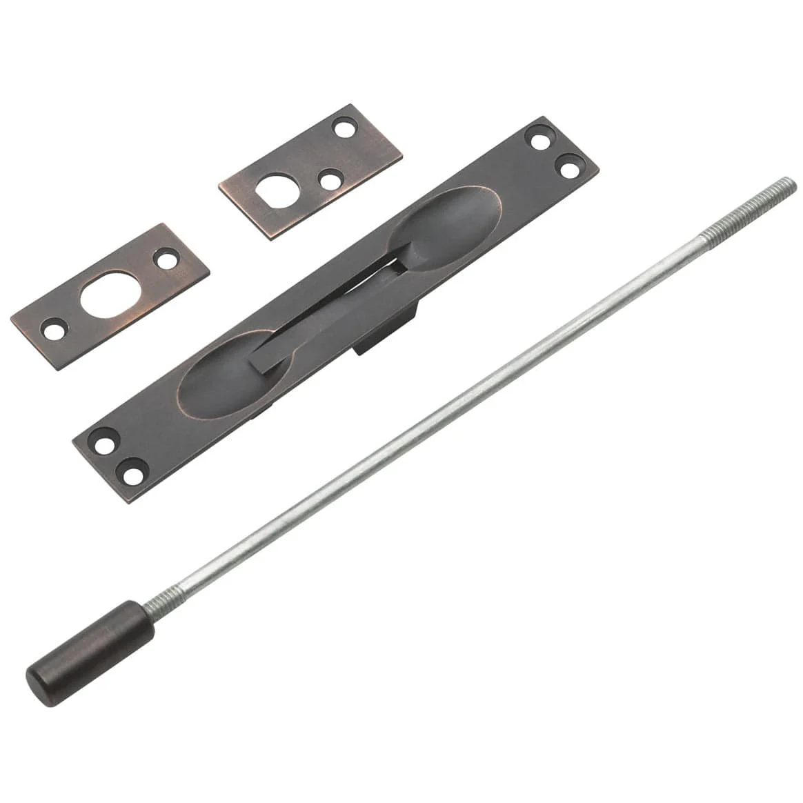 Flush Bolt for Metal Doors with 12″ Extension Oil-Rubbed Bronze
