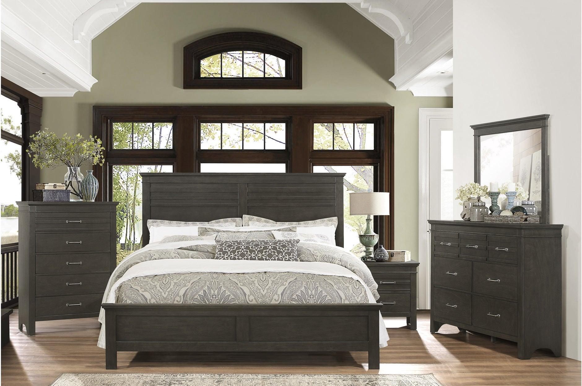 Blaire Farm Charcoal Gray Panel Bedroom Set - Image 3