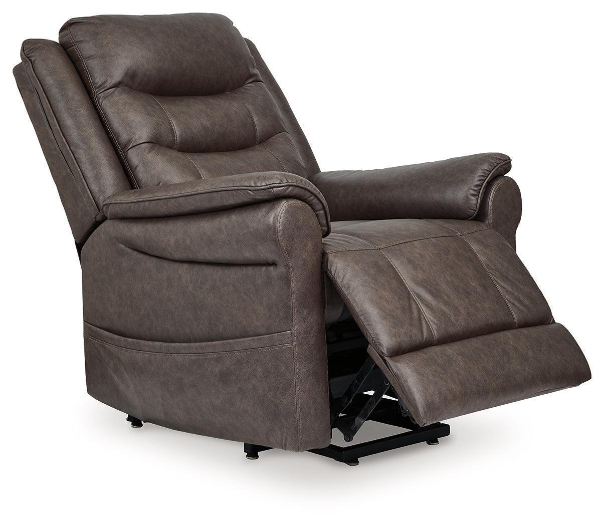 Oatman Umber Faux Leather Power Lift Recliner - Image 2