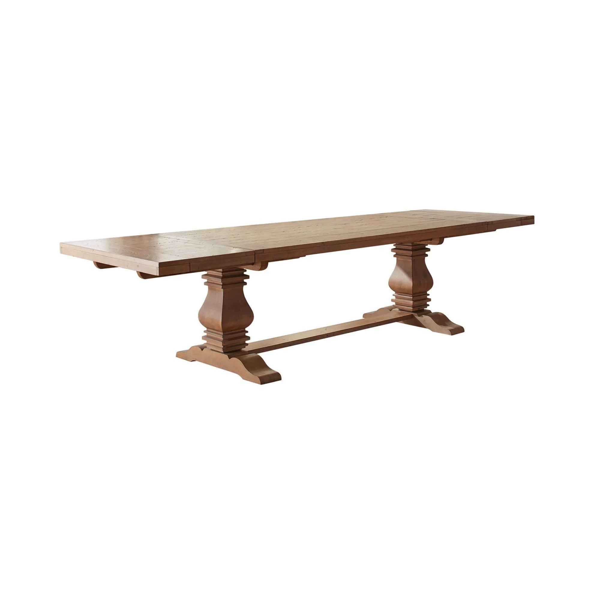Florence Double Pedestal Dining Table Rustic Smoke - Image 2