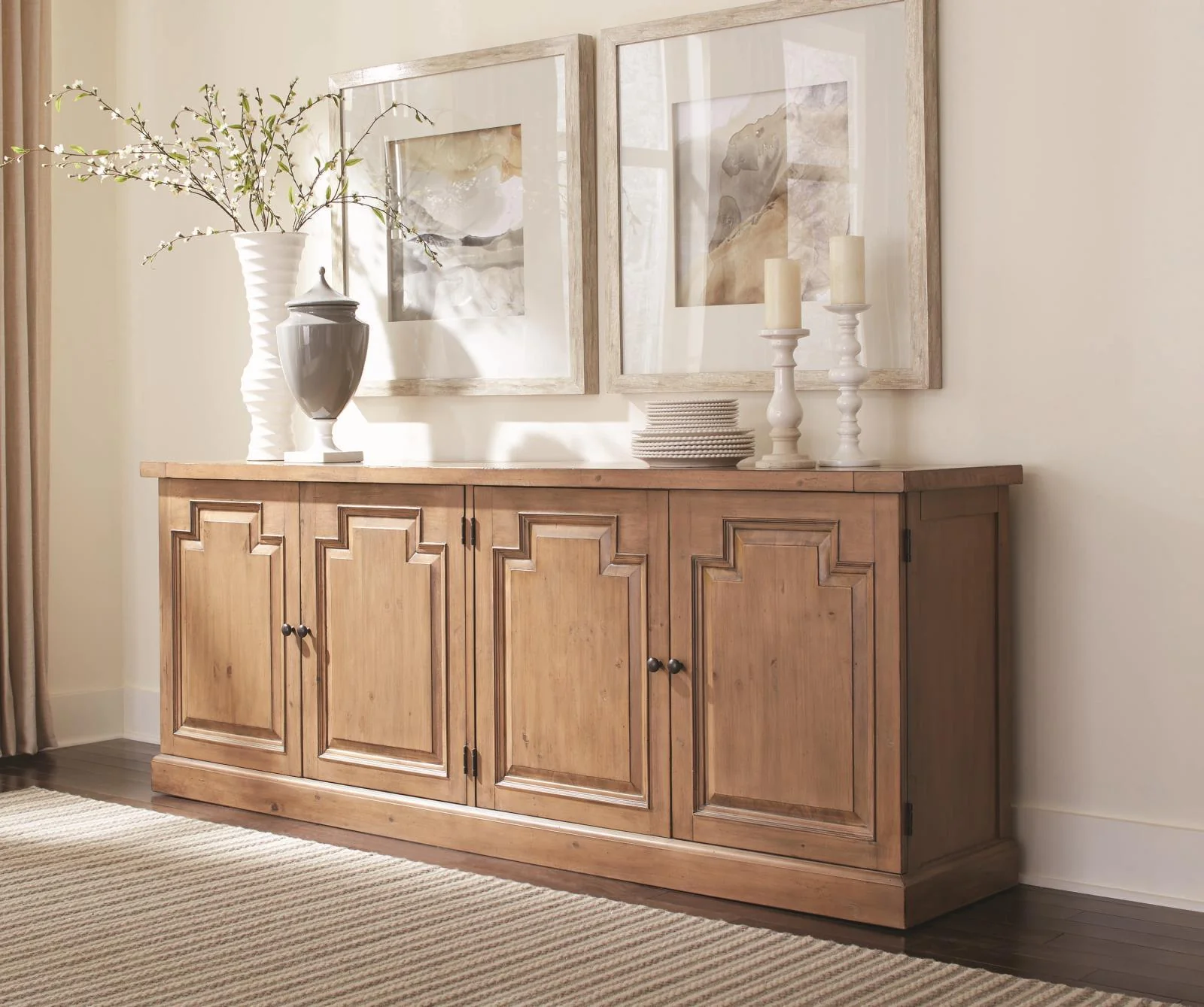 Florence 4 door Sideboard Rustic Smoke