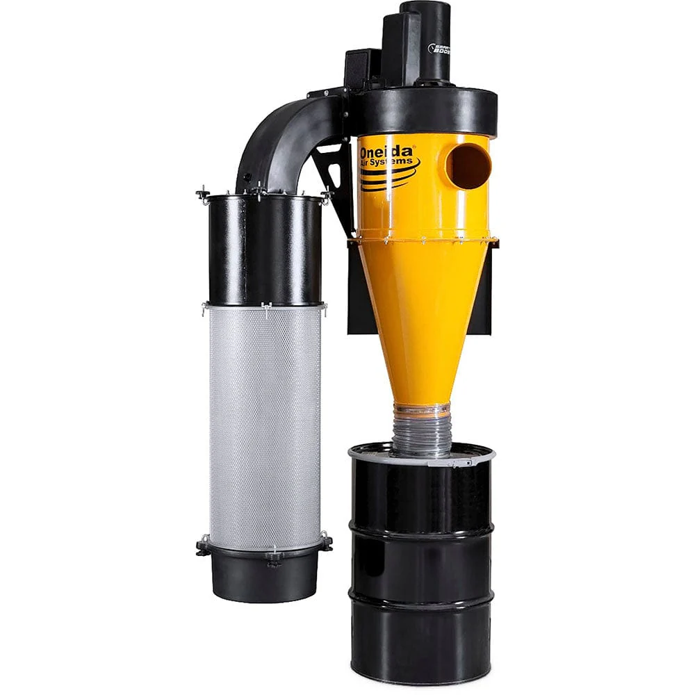 Dust Gorilla Pro with Smart Boost 55-Gallon Cyclone Dust Collector with Wall Mount – HEPA GFM – 5HP 1 Ph 230V