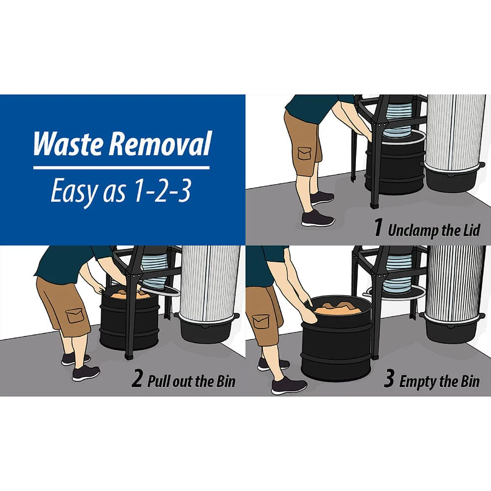 Dust Gorilla Pro with Smart Boost 55-Gallon Cyclone Dust Collector with Wall Mount - HEPA GFM - 5HP 1 Ph 230V - Image 3