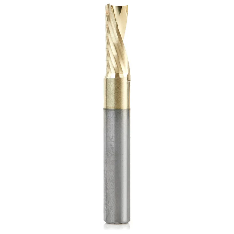51502-Z Spiral O Single Flute ZrN Coated Aluminum Cutting Up-Cut Mirror Finish Router Bit 1/4″D 5/8″CH 1/4″SH 2″OL