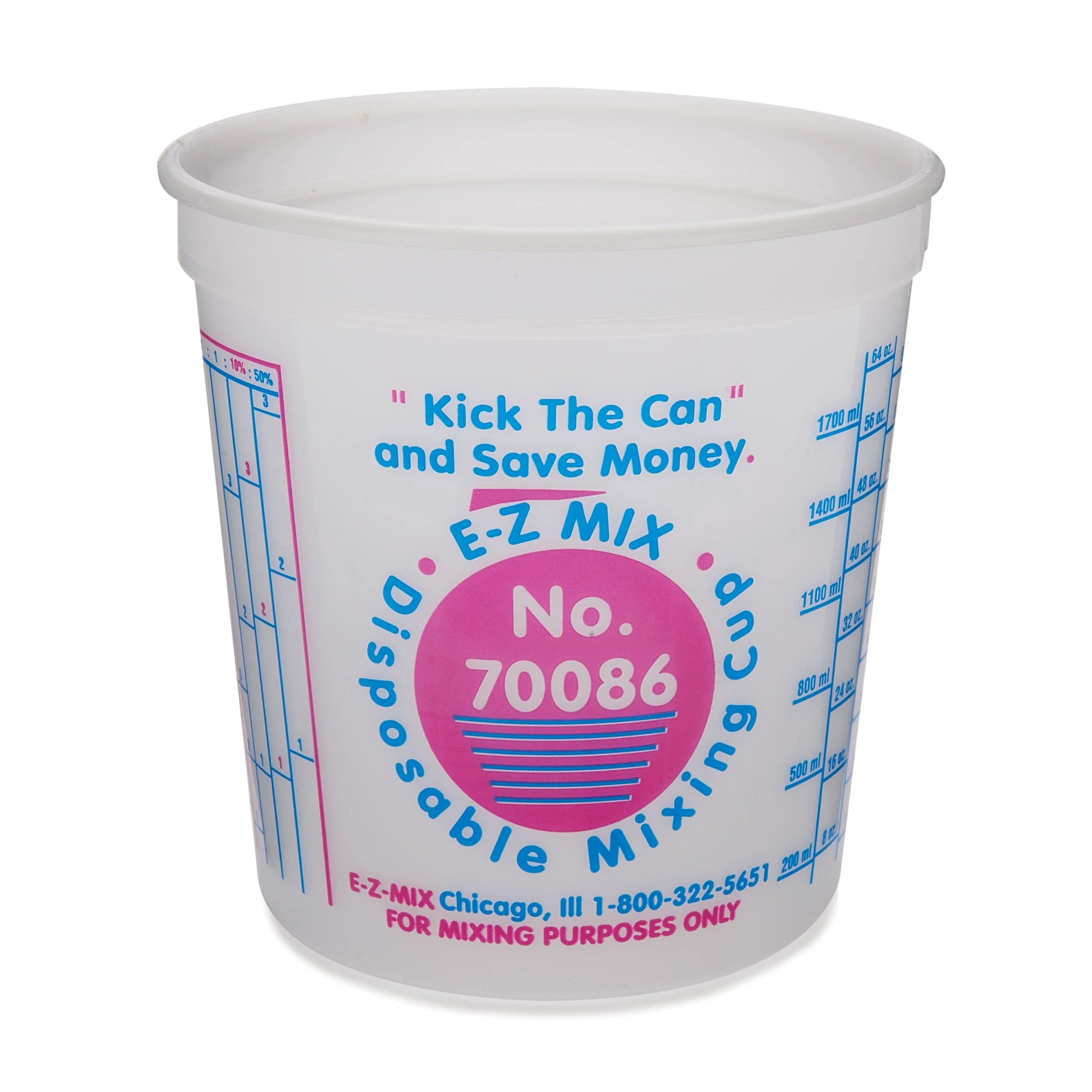 Disposable Quart Mixing Cups and Lids - 25 Packs - Image 1