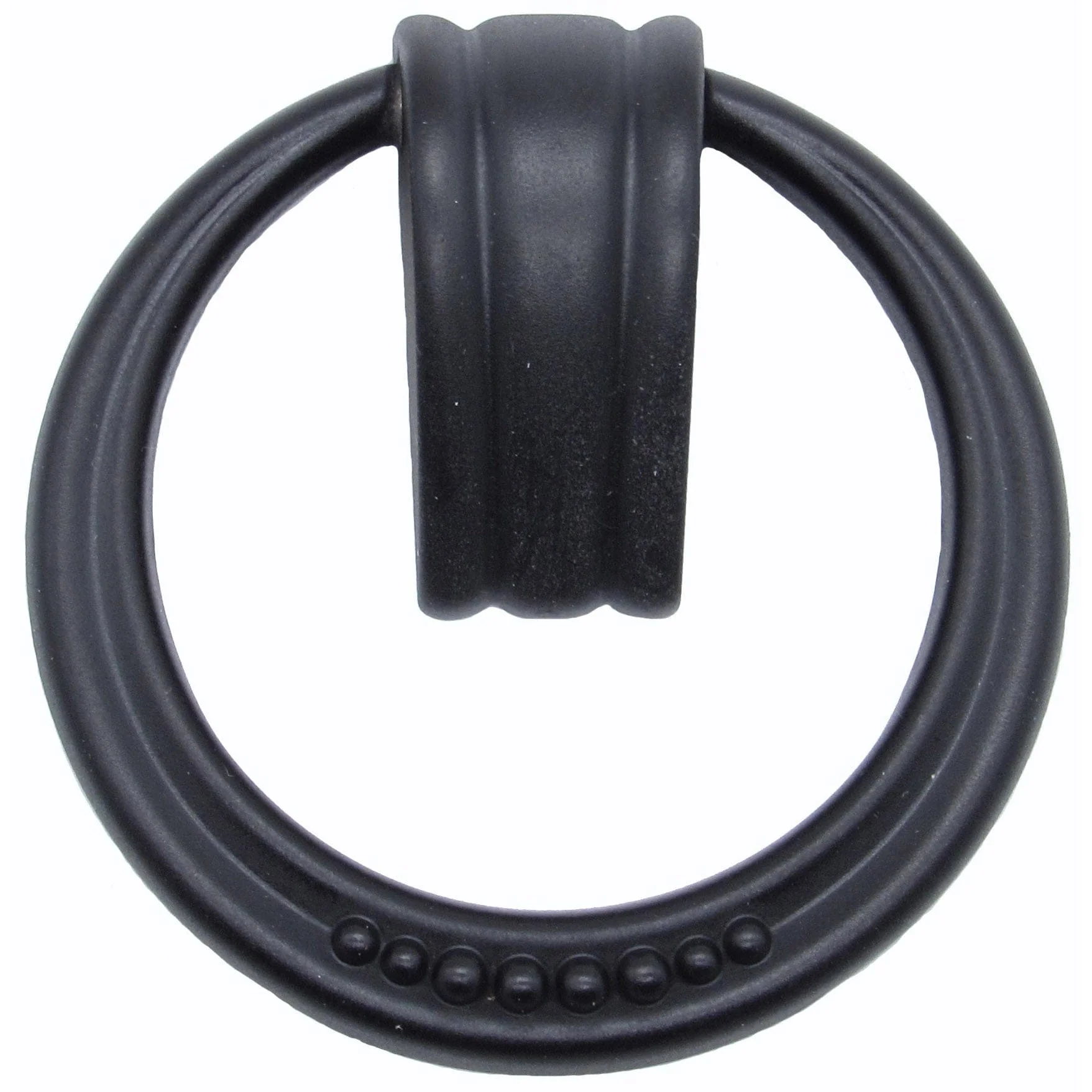 Beaded Elegance Ring Pull Matte Black - Image 1