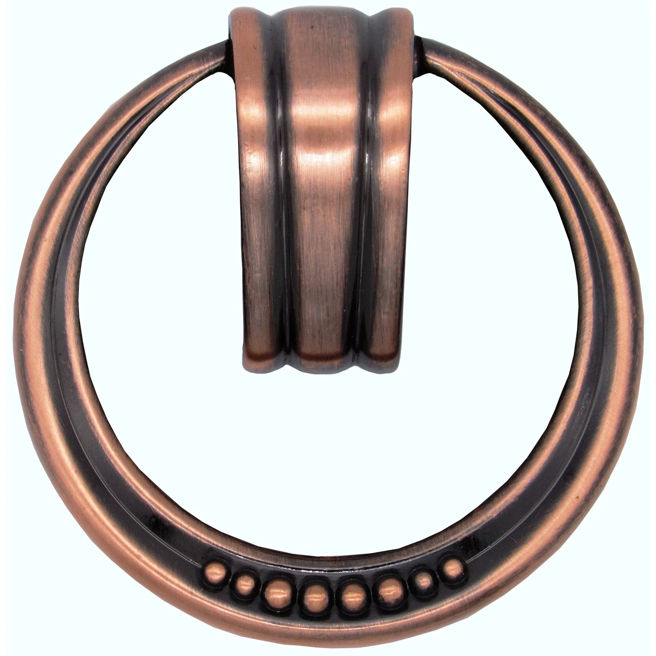 Beaded Elegance Ring Pull Satin Copper Oxide - Image 1