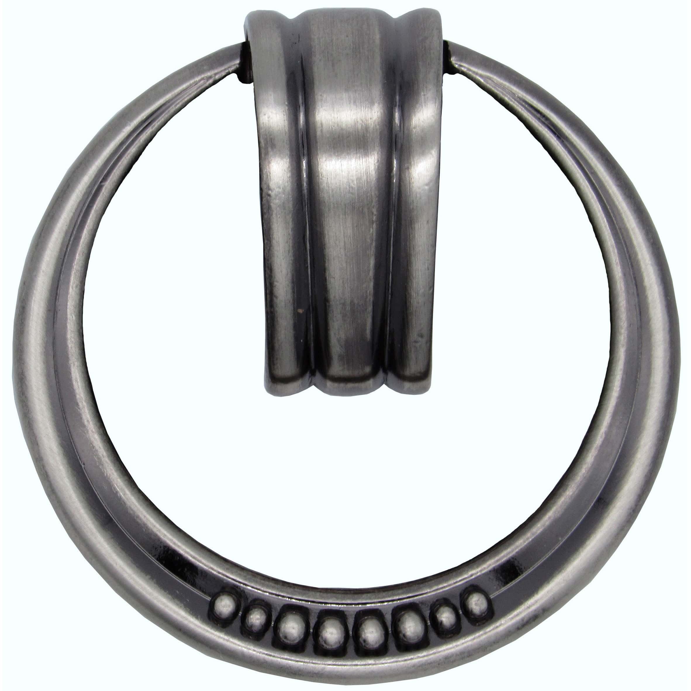 Beaded Elegance Ring Pull Satin Nickel Oxide - Image 1