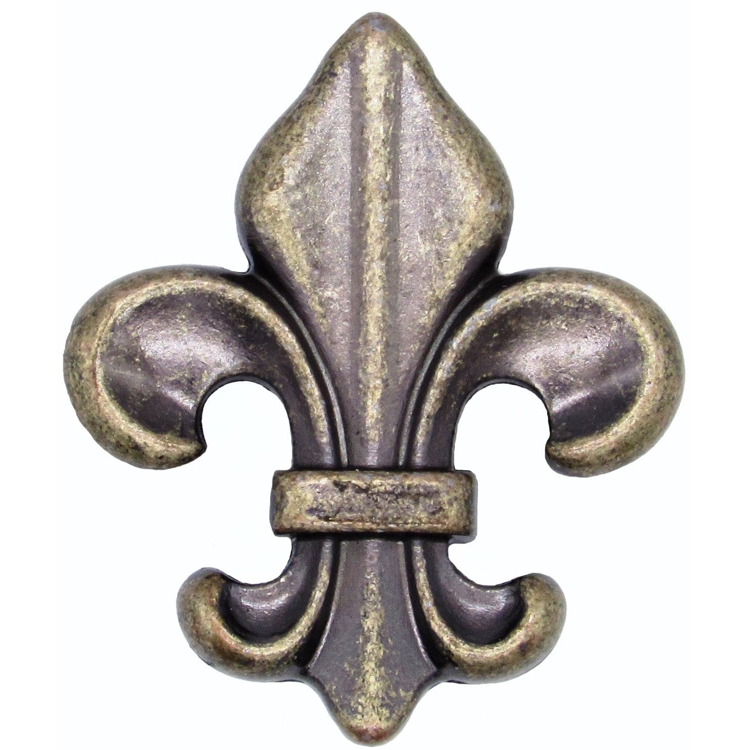 Fleur De Lis Knob Brass Oxide - Image 1
