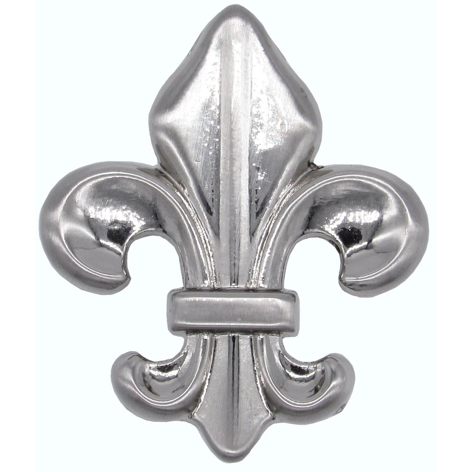 Fleur De Lis Knob Satin Nickel - Image 1