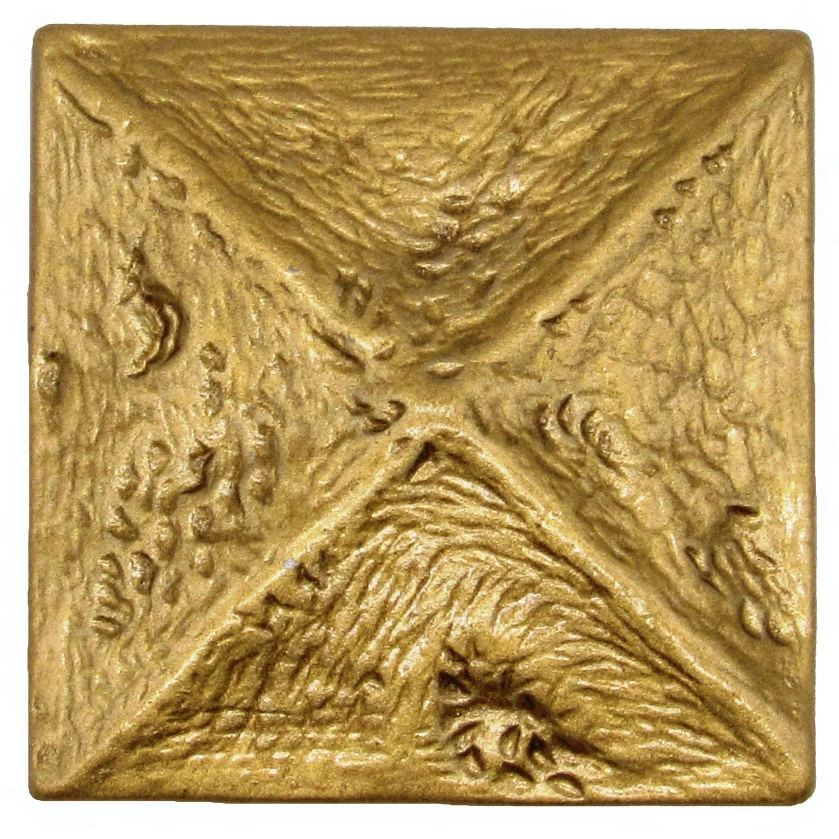 Rustic Pyramid Knob Lux Gold - Image 1