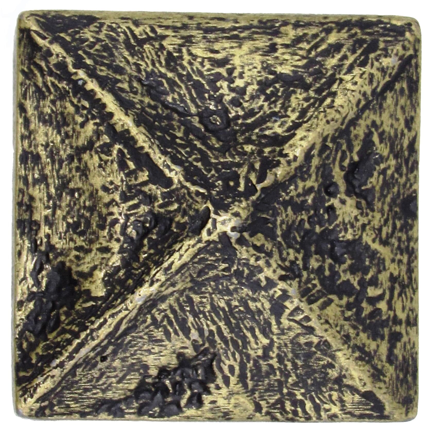 Rustic Pyramid Knob Brass Oxide - Image 1
