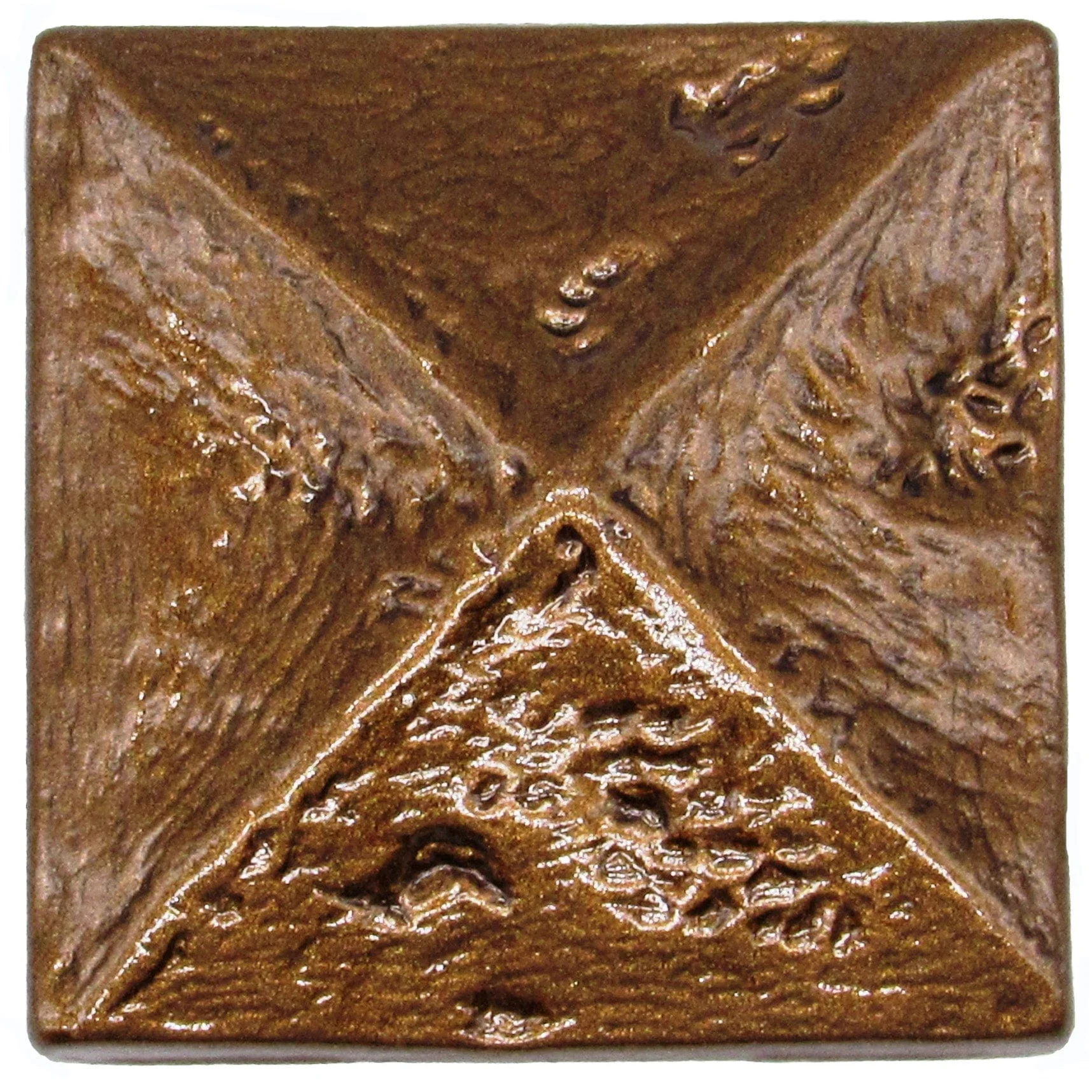 Rustic Pyramid Knob Lux Bronze - Image 1