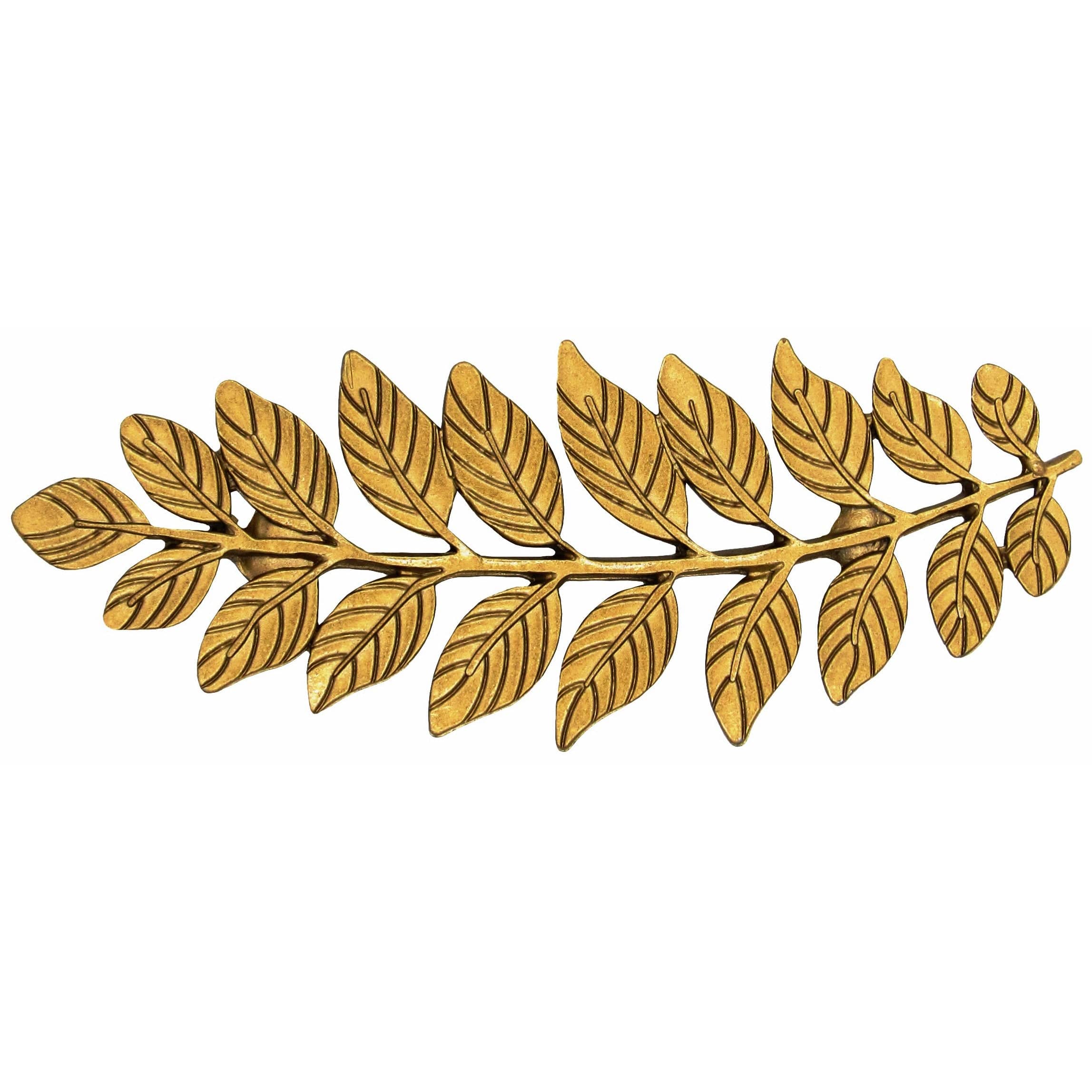 Fern Leaf Pull 2-15/16" Center Lux Gold - Image 1