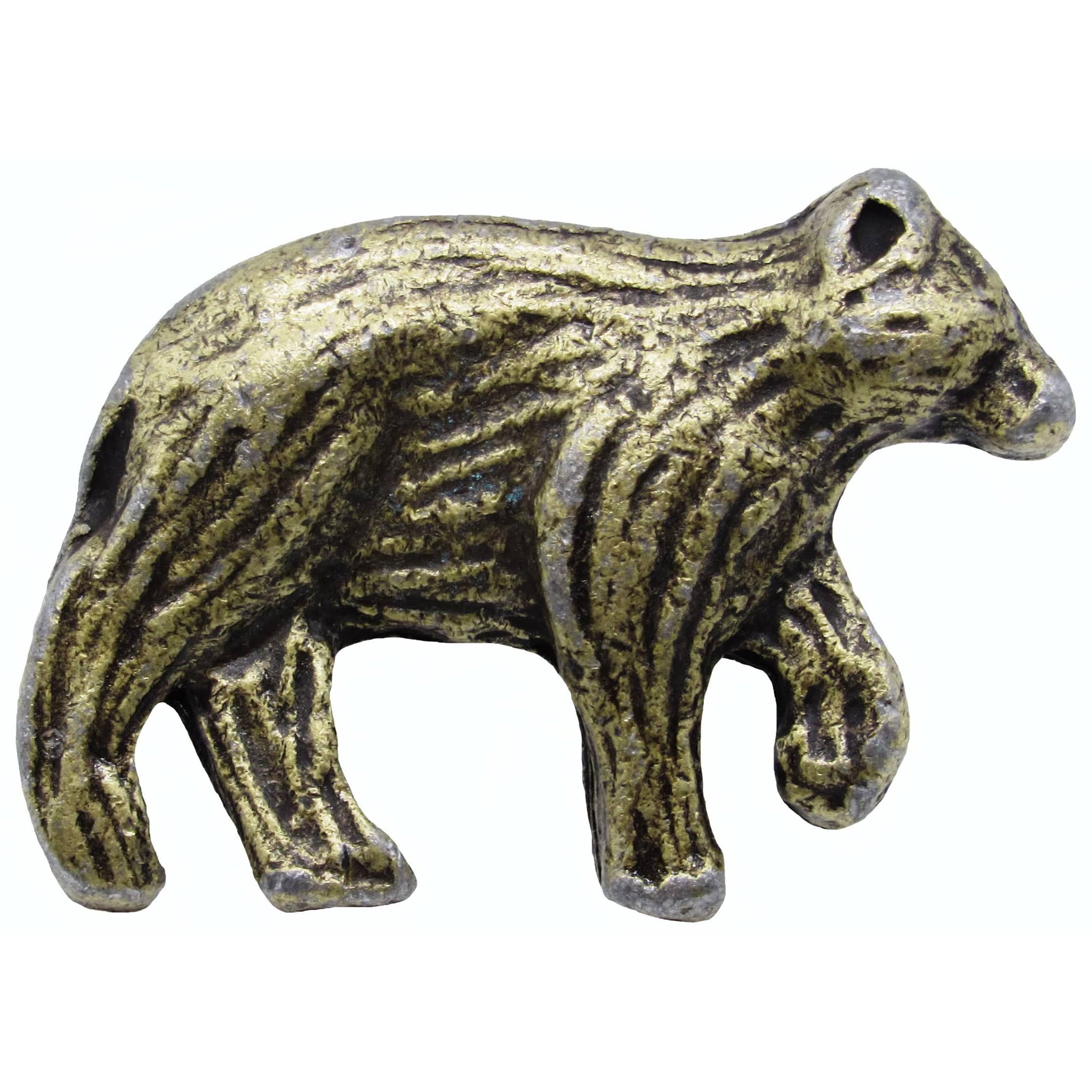Bear Right Facing Knob Brass Oxide - Image 1
