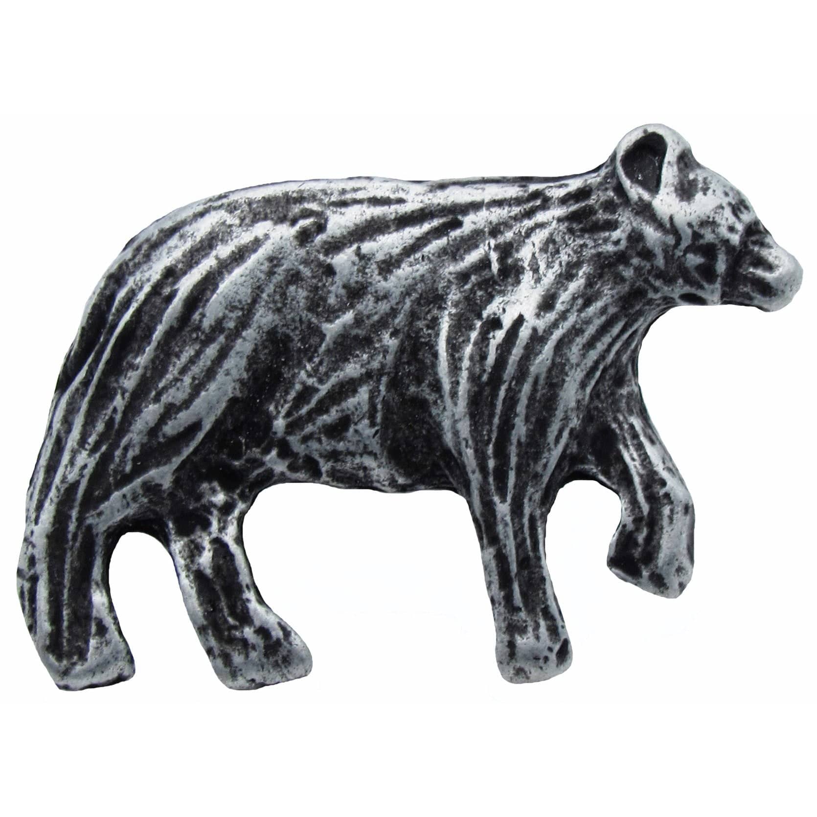 Bear Right Facing Knob Pewter Oxide - Image 1