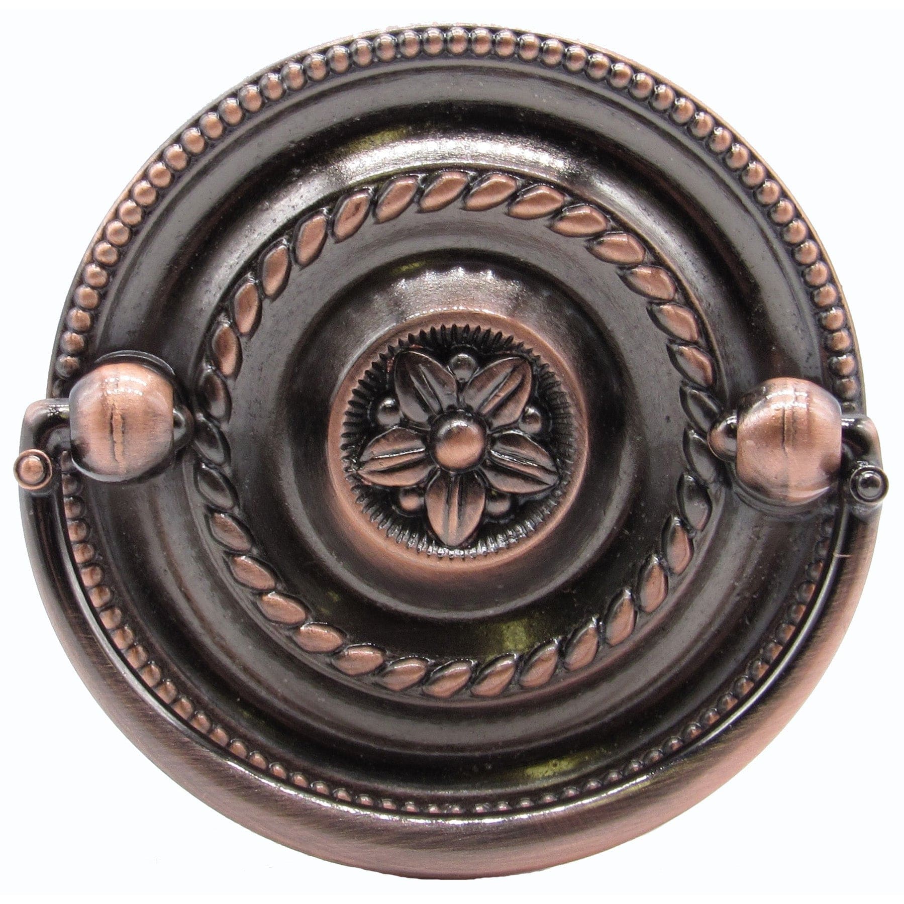Tuscany Drop Pull Round Satin Copper Oxide - Image 1
