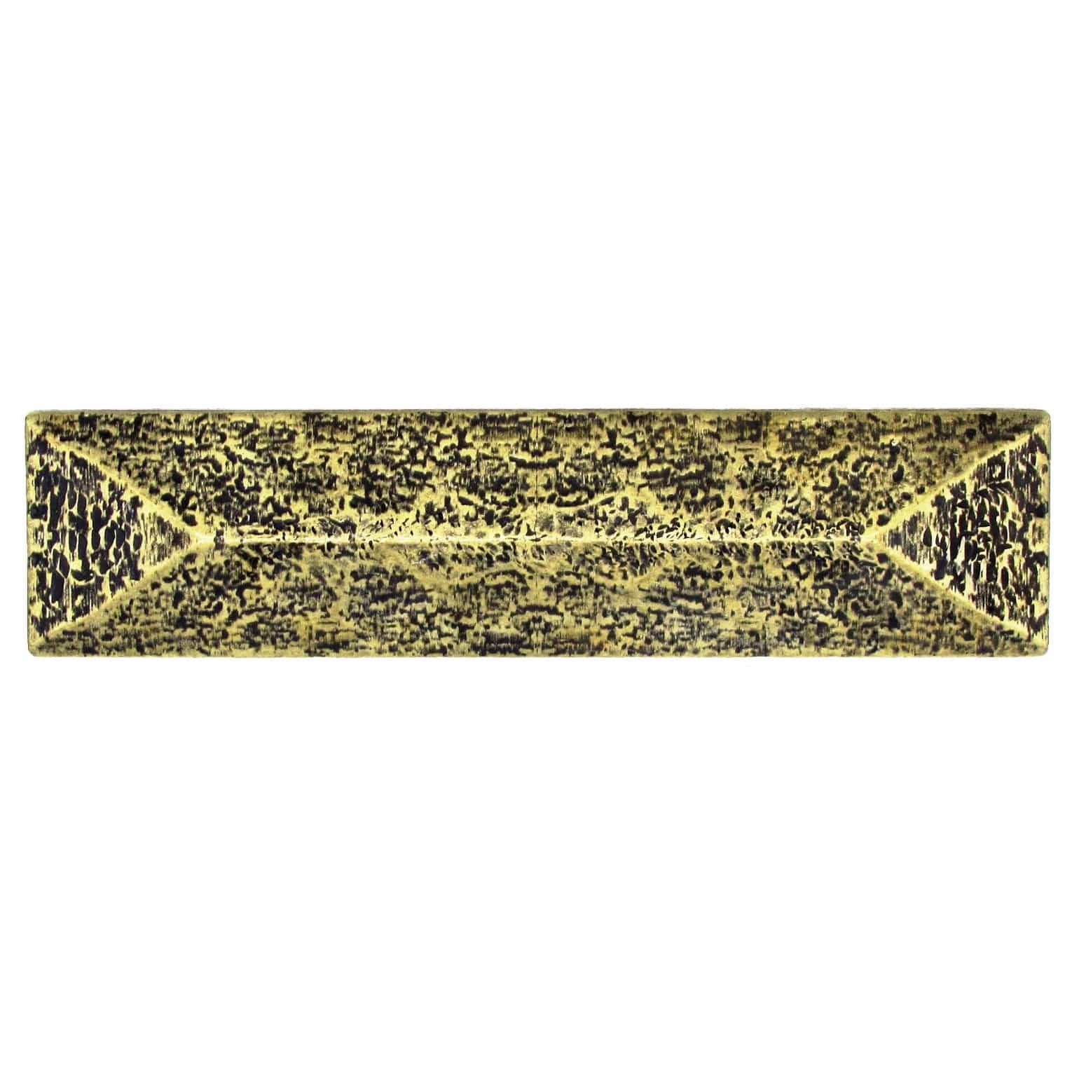 Rustic Pyramid Pull 3″ Center Brass Oxide