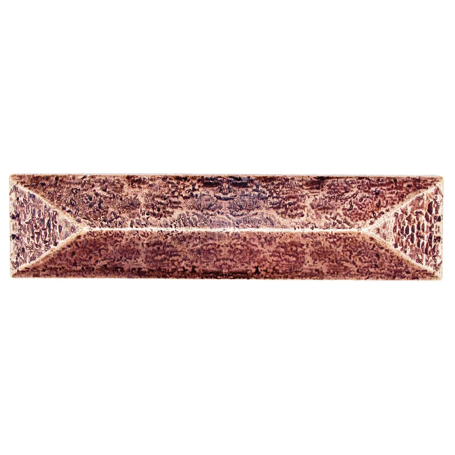 Rustic Pyramid Pull 3" Center Copper Oxide - Image 1