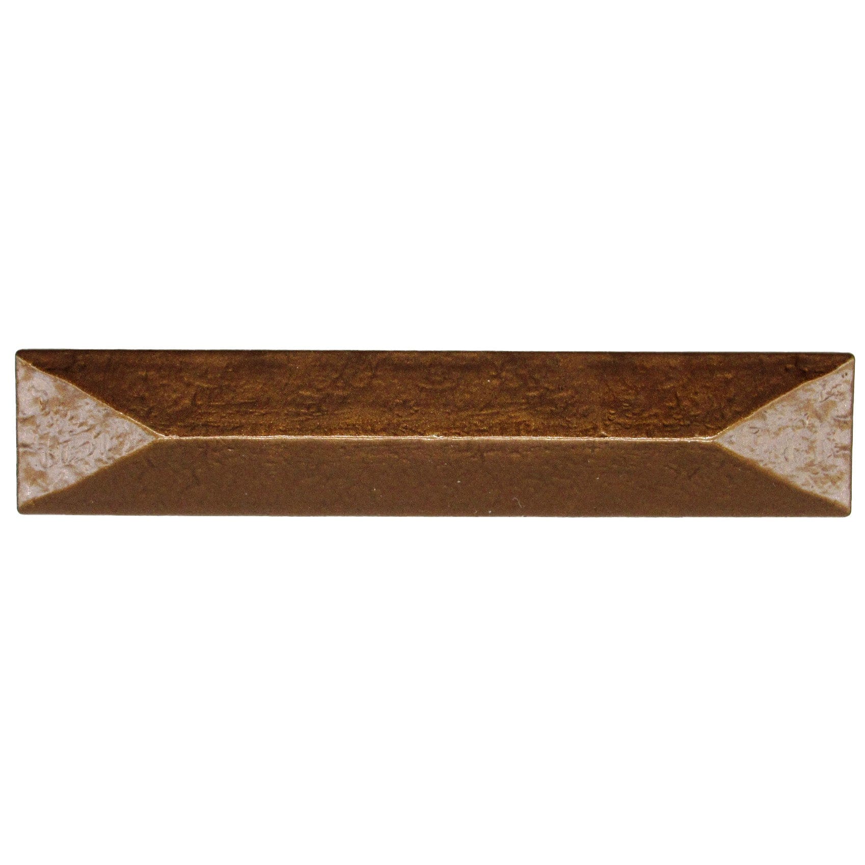 Rustic Pyramid Pull 3-3/4" Center Lux Bronze - Image 1