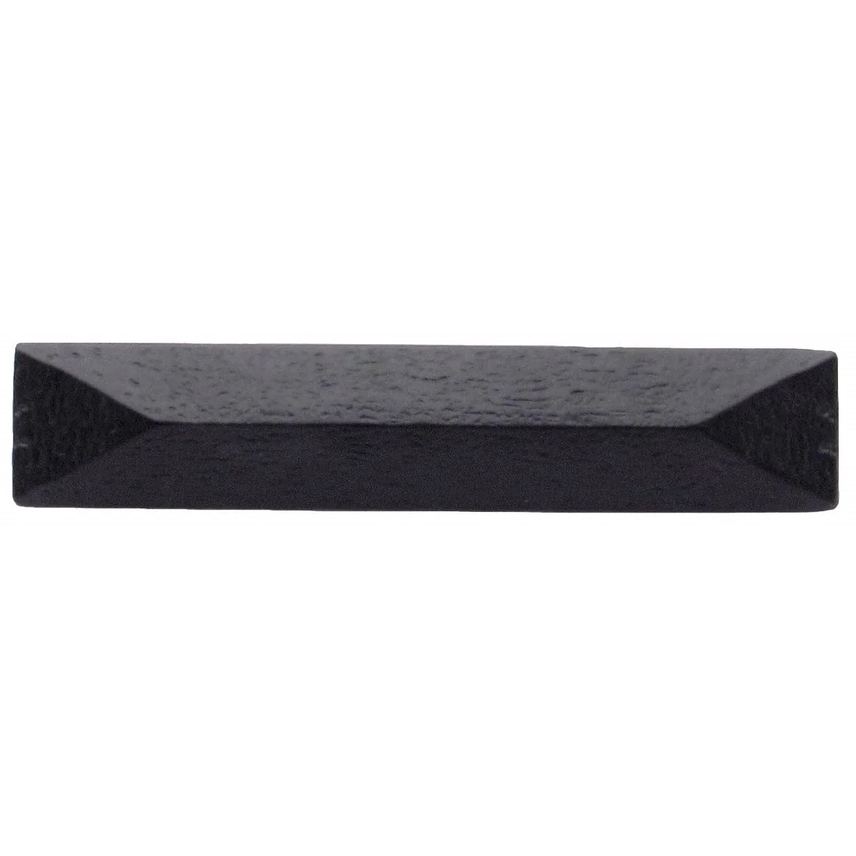 Rustic Pyramid Pull 3-3/4" Center Matte Black - Image 1