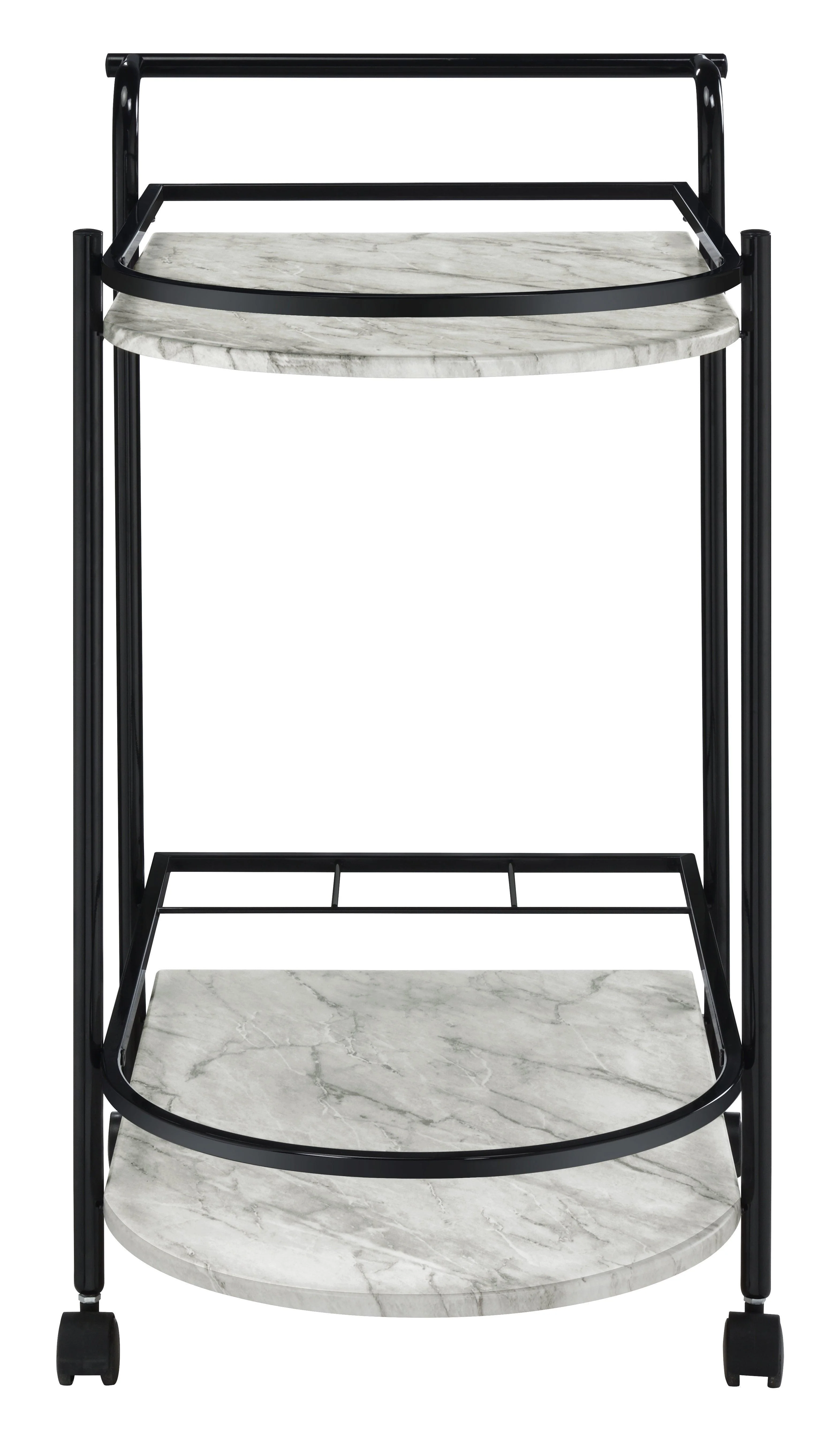 Desiree Rack Bar Cart With Casters Black - Image 2