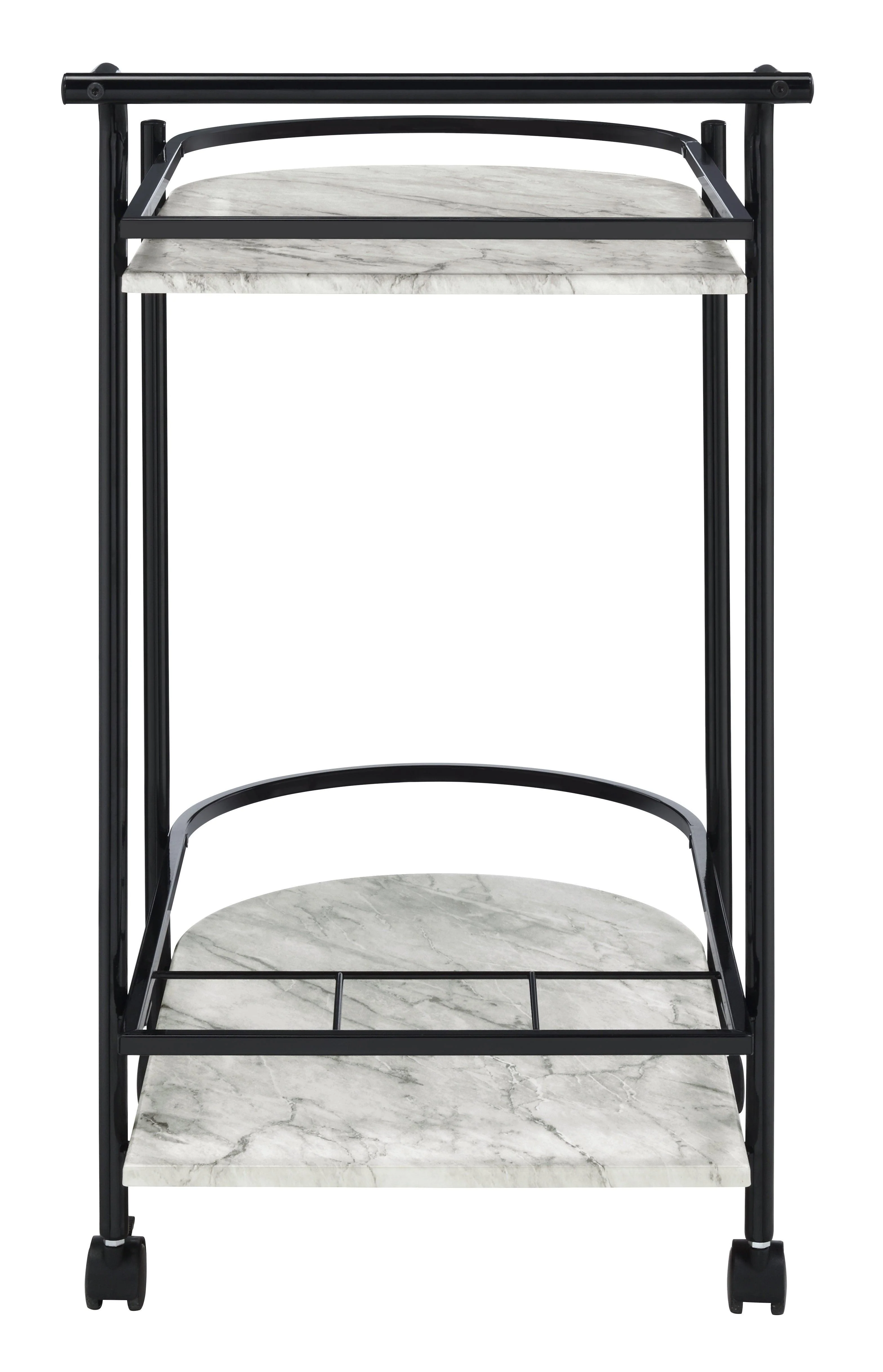Desiree Rack Bar Cart With Casters Black - Image 3