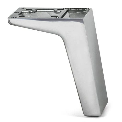 Design Adjustable Screw-In Furniture Leg - Chrome - 3-15/16" (100 mm) - Image 1
