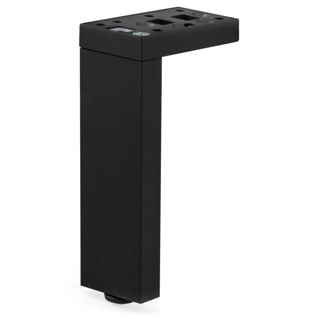 4-23/32″ (120 mm) Adjustable Contemporary Versatile T or L Shaped Furniture Leg Matte Black