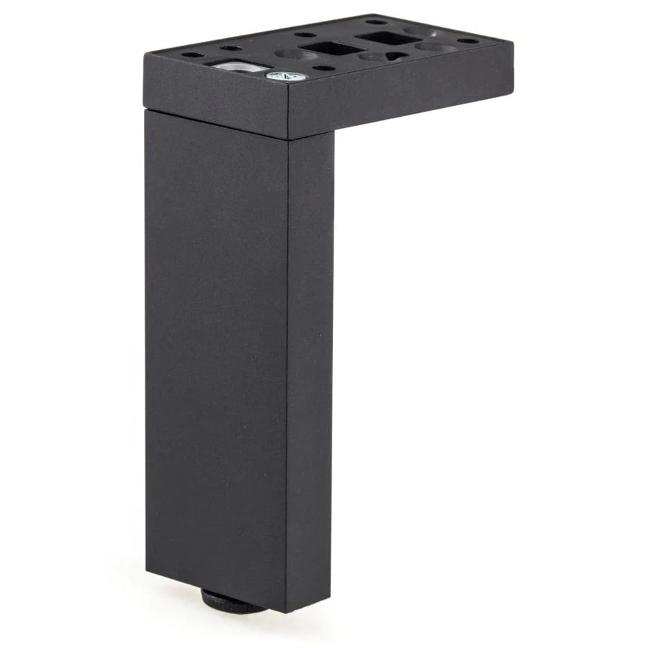 7-7/8" (200 mm) Adjustable Contemporary Versatile T or L Shaped Furniture Leg Dark Brown - Image 1
