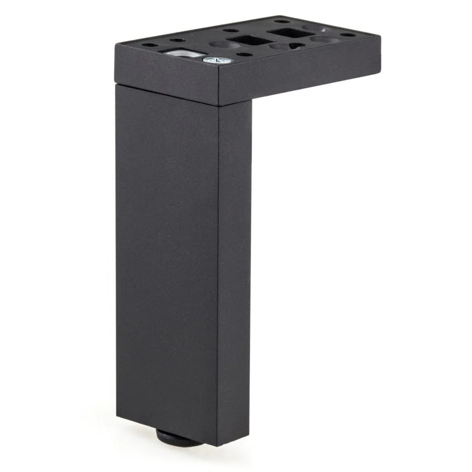 9-27/32" (250 mm) Adjustable Contemporary Versatile T or L Shaped Furniture Leg Dark Brown - Image 1