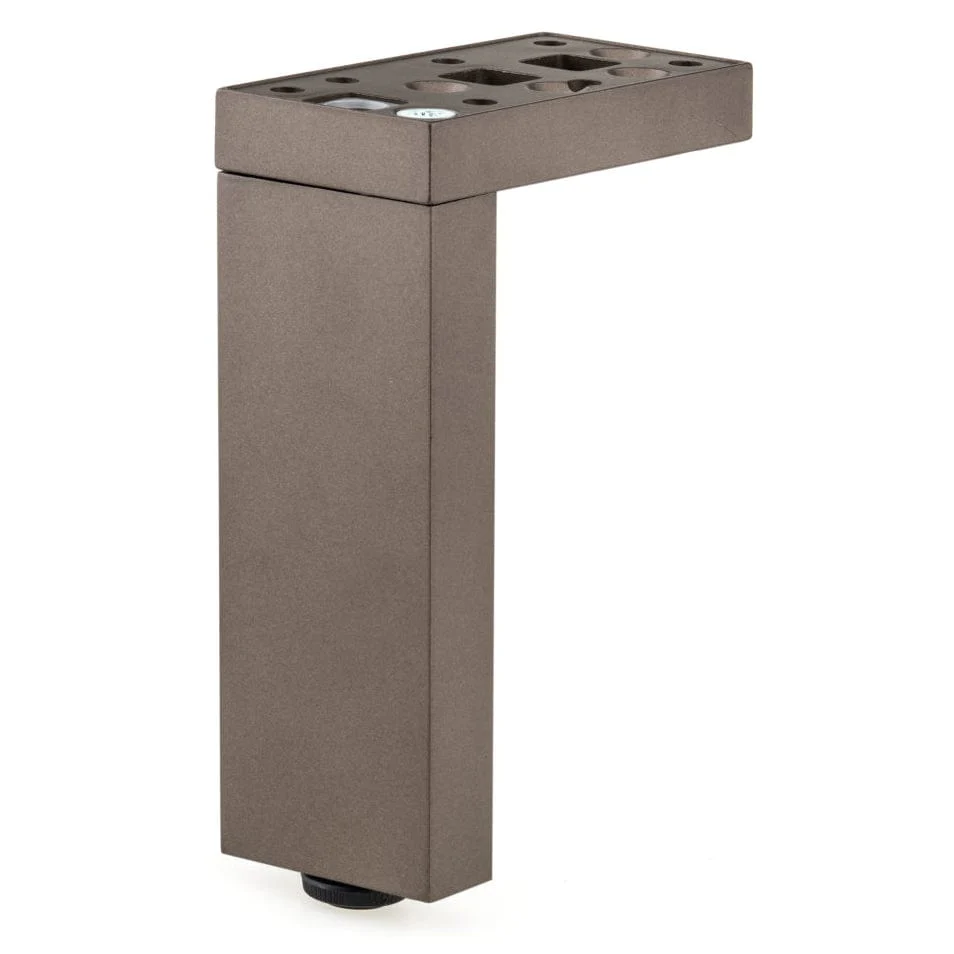 9-27/32" (250 mm) Adjustable Contemporary Versatile T or L Shaped Furniture Leg Bronze - Image 1