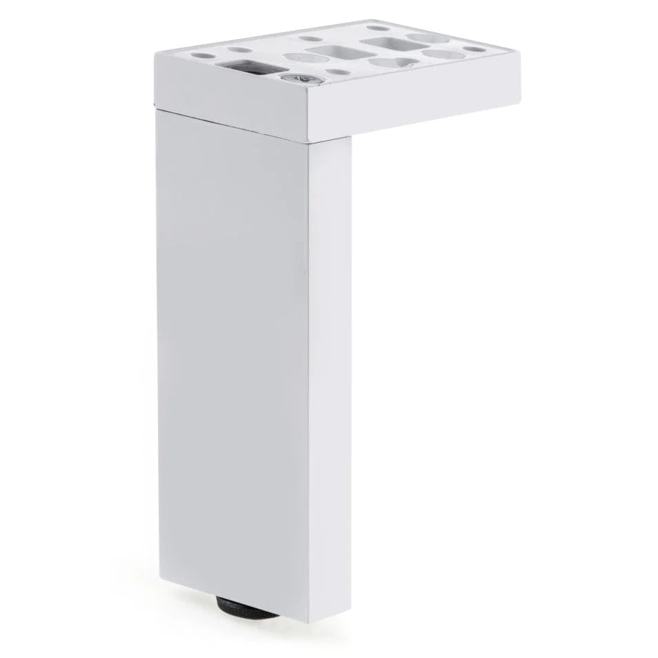 11-3/4″ (300 mm) Adjustable Contemporary Versatile T or L Shaped Furniture Leg Glossy White