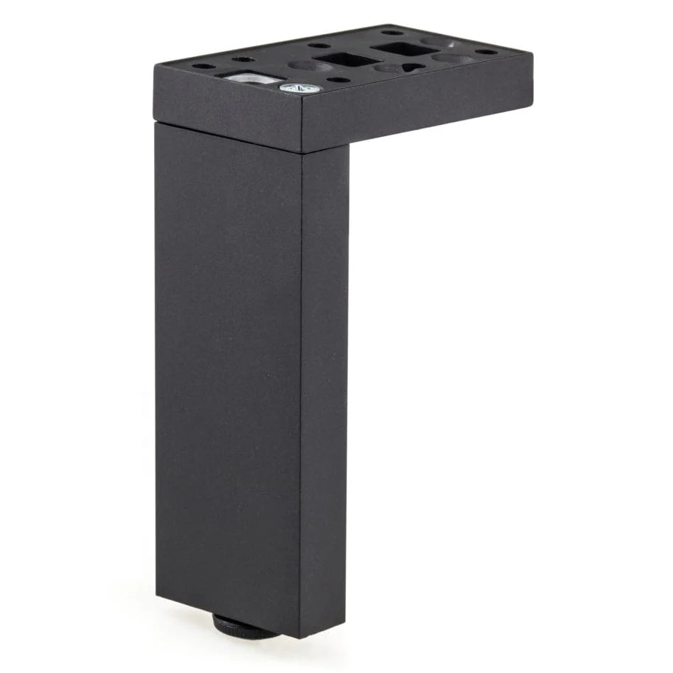 11-3/4" (300 mm) Adjustable Contemporary Versatile T or L Shaped Furniture Leg Dark Brown - Image 1