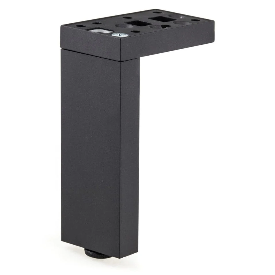 13-3/4″ (350 mm) Adjustable Contemporary Versatile T or L Shaped Furniture Leg Dark Brown