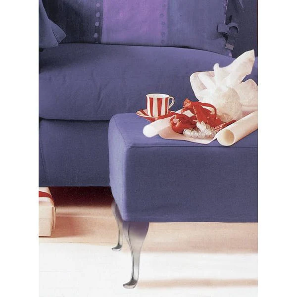 6" (152 mm) Curved Furniture Leg Polished Aluminum - Image 2