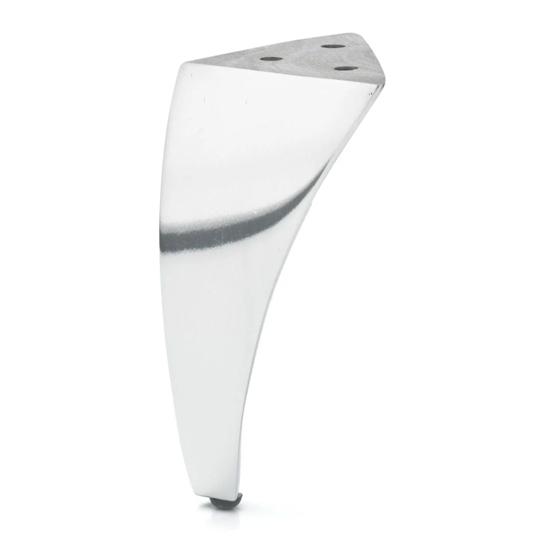 4″ (102 mm) Aluminum Furniture Leg Polished Aluminum