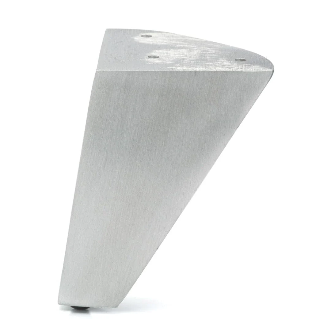 4″ (102 mm) Aluminum Furniture Leg Satin Aluminum