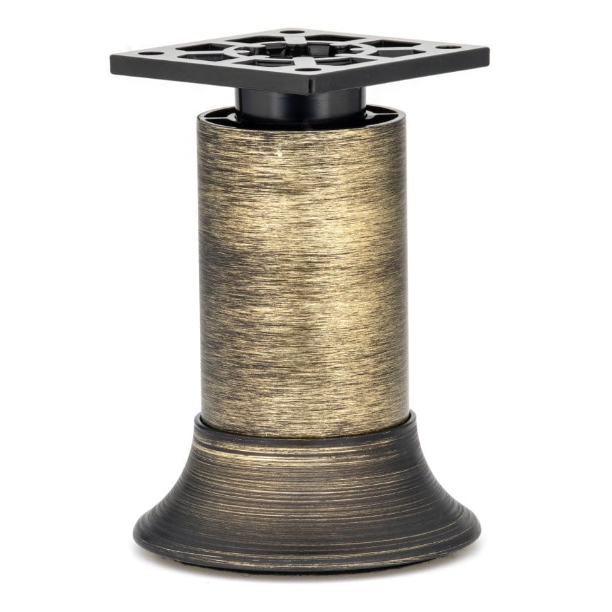 3-15/16" (100 mm) Vintage Adjustable Round Leg Rustic Brass - Image 1