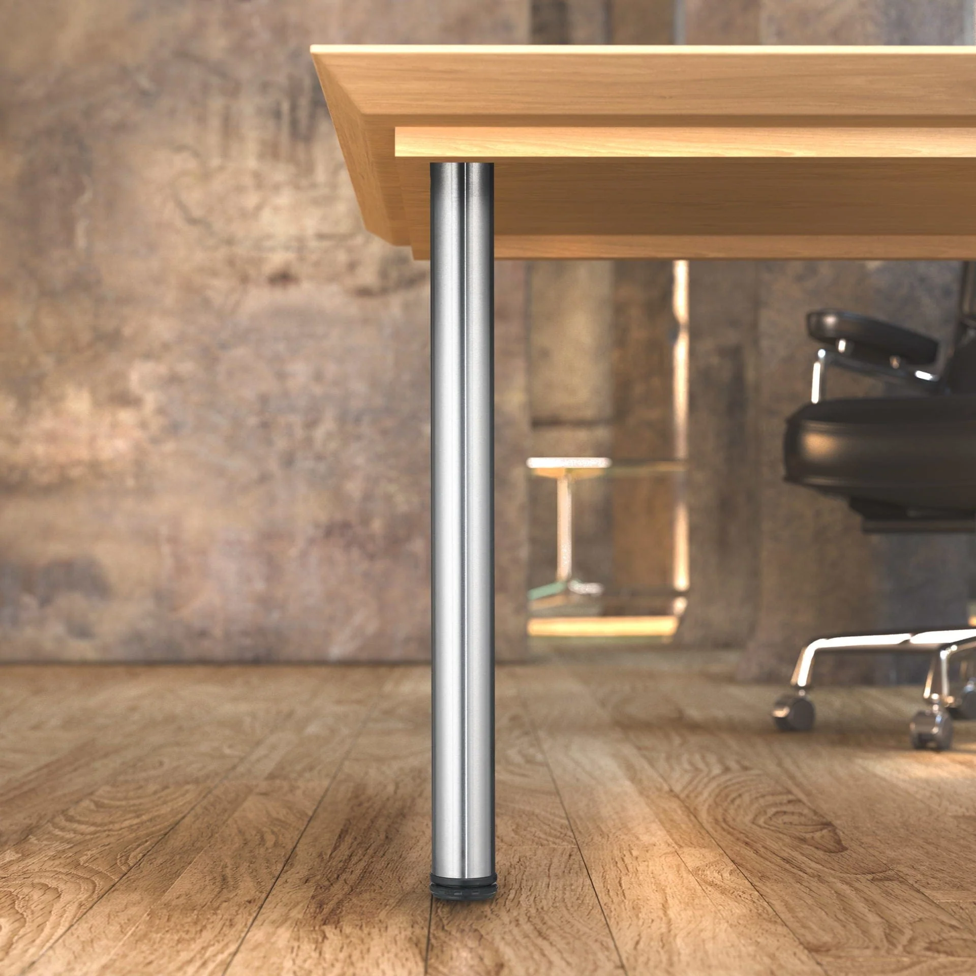 27-1/2" (700 mm) Adjustable Table Leg Stainless Steel Pack of 4 - Image 2