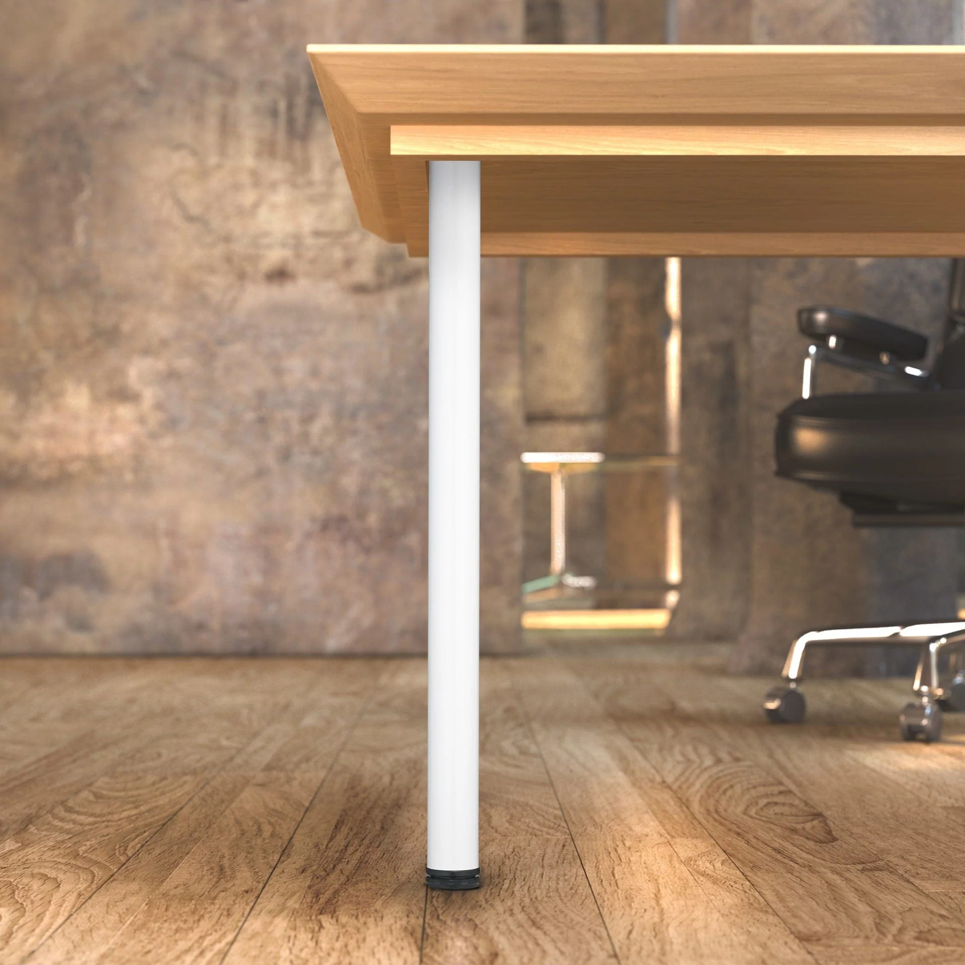 34-1/4" (870 mm) Adjustable Table Leg White - Image 2