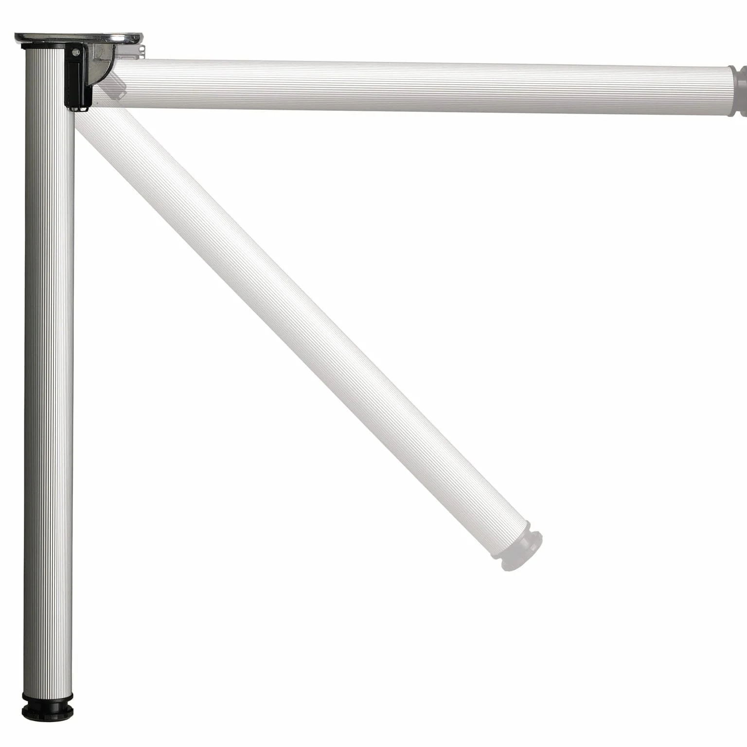 28" (711 mm) Folding AdjustableTable Leg Matte Black Adjustable - Image 2