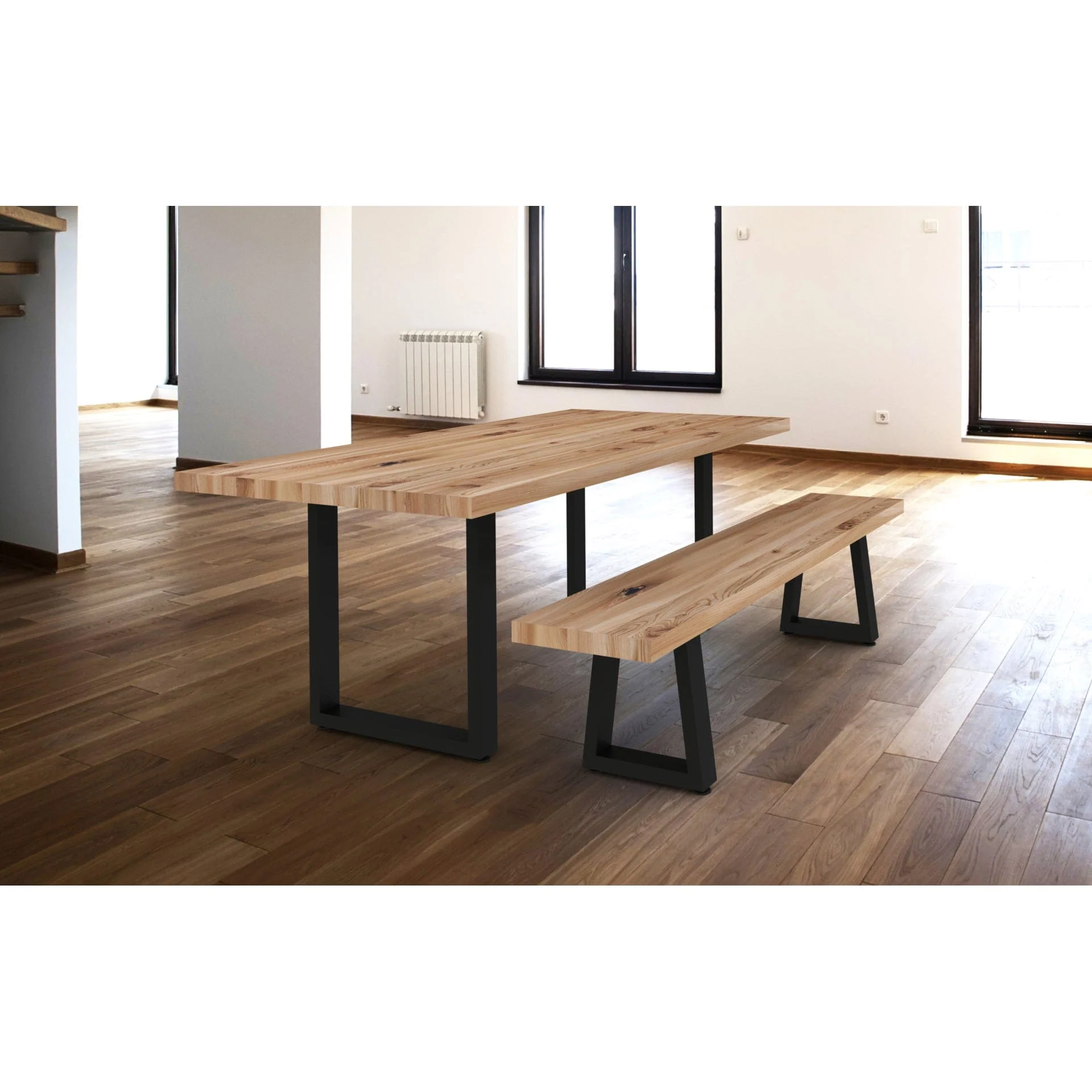 16-1/8" (410 mm) Adjustable Tapered Bench Legs Stainless Ste, 1 Pair - Image 2