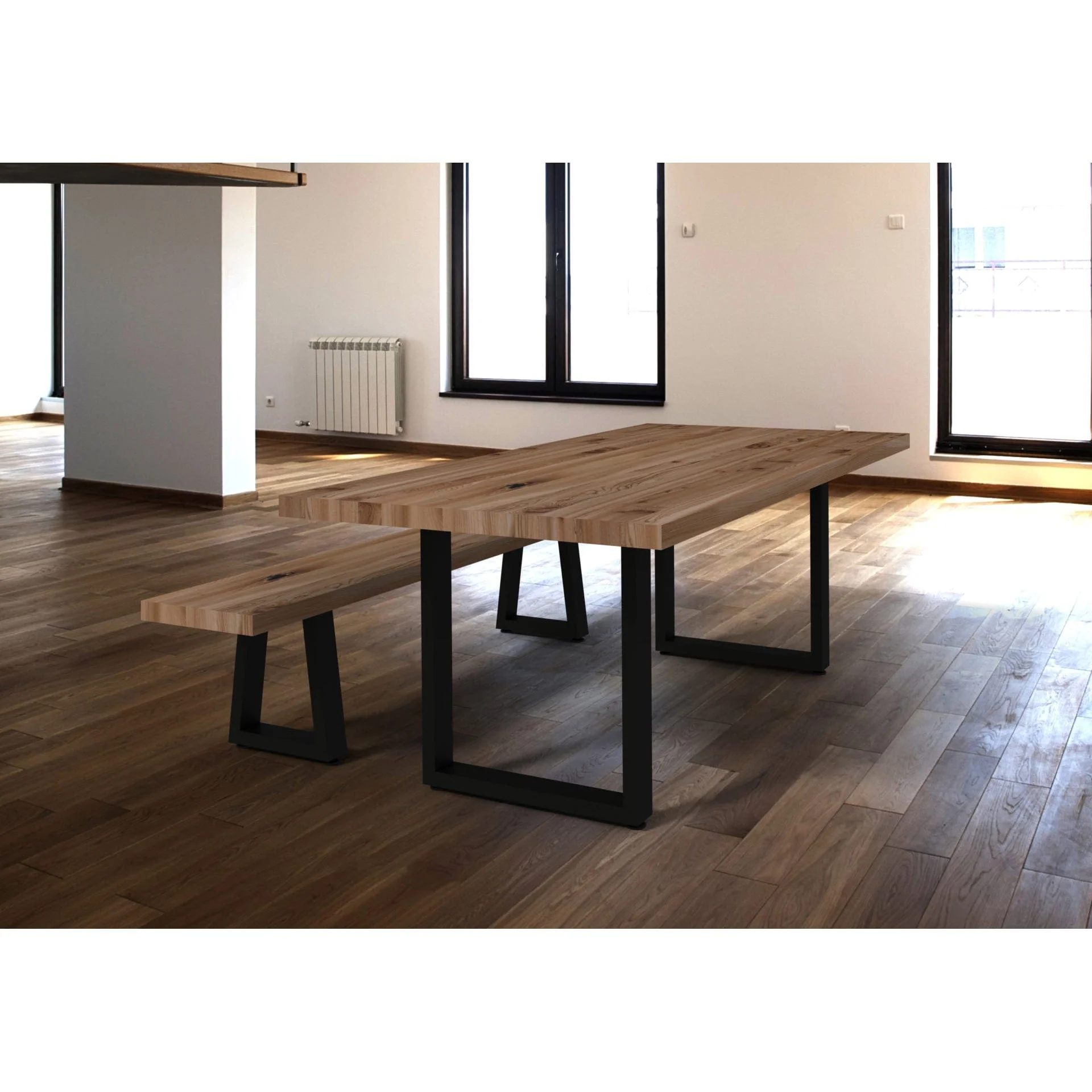 28" (710 mm) Adjustable Legs for Structural Table Matte Blac, 1 Pair - Image 3
