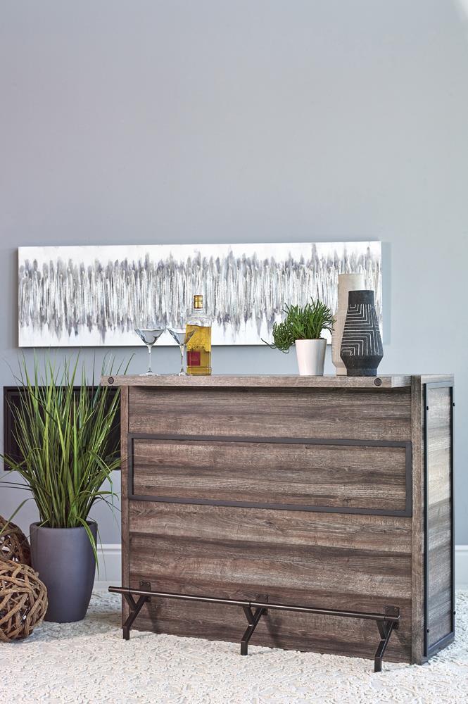 Joe 5 Shelf Bar Unit Aged Oak - Image 2