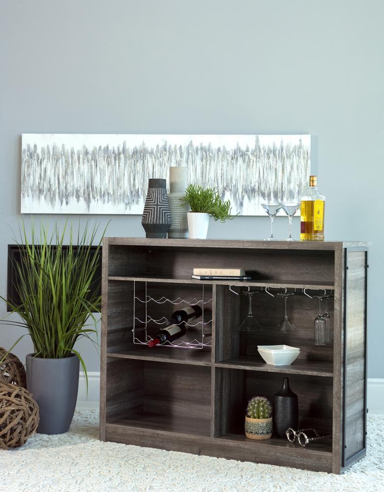 Joe 5 Shelf Bar Unit Aged Oak