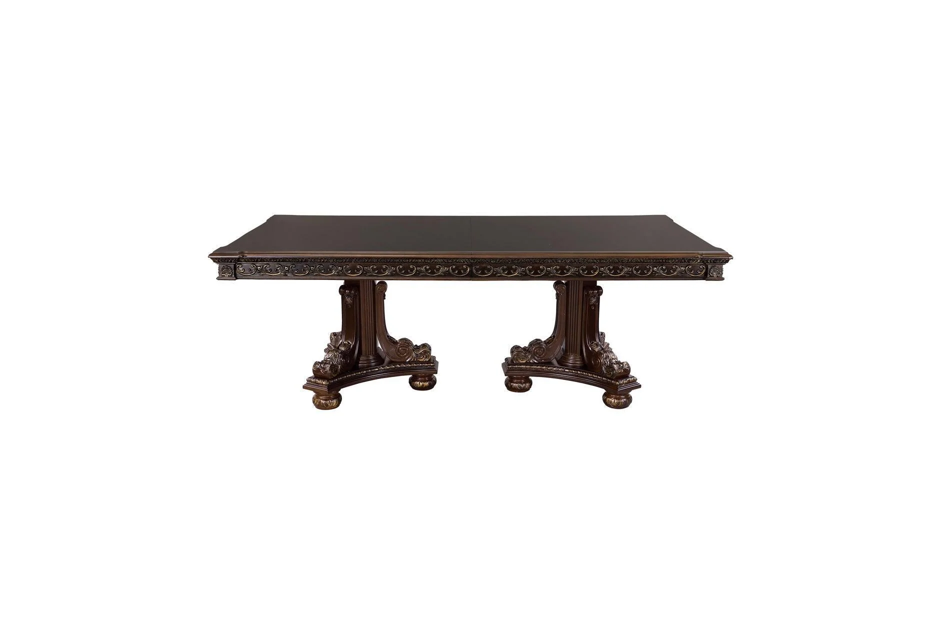Catalonia Dark Bronze Upholstered Rectangular Dining Room Set - Image 3