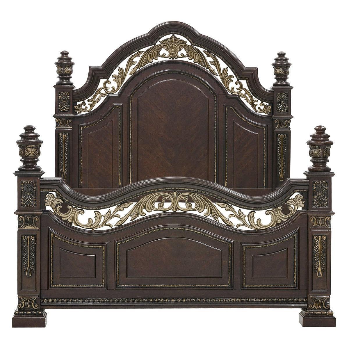 Catalonia Dark Cherry Poster Panel King Bed - Image 1