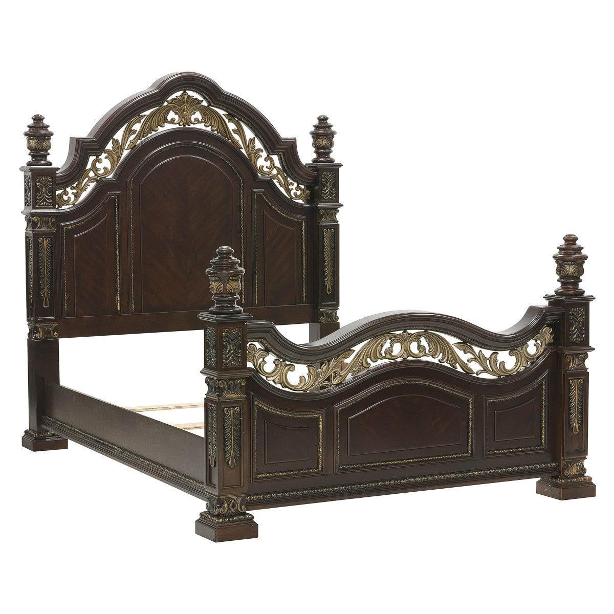 Catalonia Dark Cherry Poster Panel Queen Bed - Image 2
