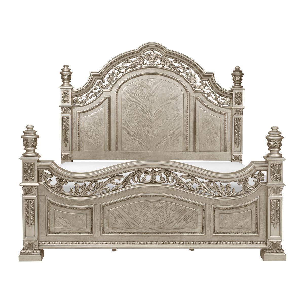 Catalonia Gold Cherry Poster Panel King Bed - Image 1